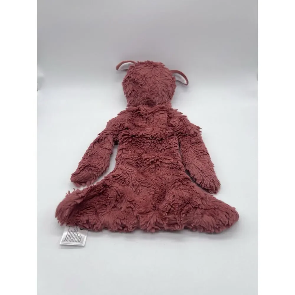 Slumberkins Snuggler Rust Brown Copper Alpaca Llama Lovey Blanket Sewn Eyes